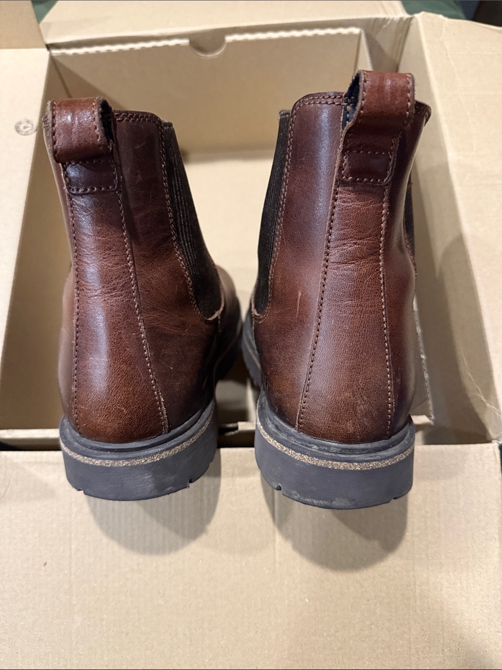 Birkenstock Women's Brown Leather Chelsea Ankle Boots - Picture 3 of 4
